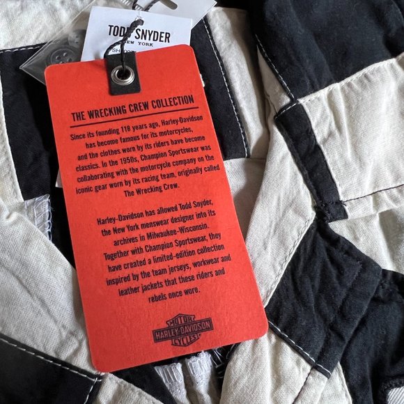 Harley Davidson x Champion x Todd Snyder Checkered Camp Collar Shirt - Picture 8 of 8